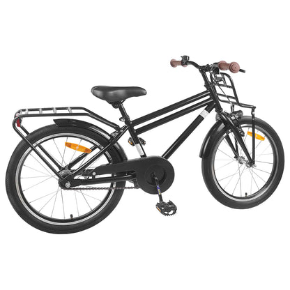 Kids Bike 22 Inches for 7-12 Years Old Black