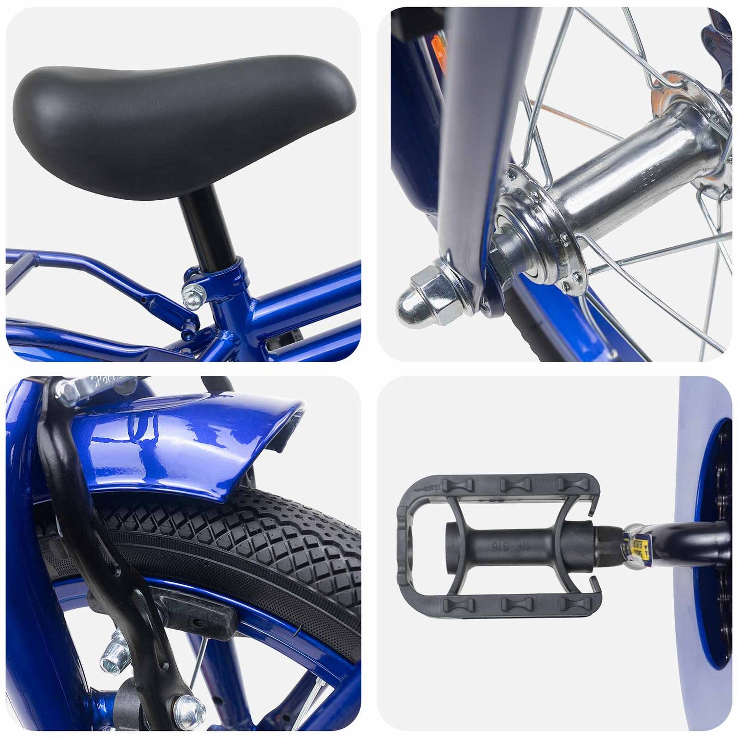 Kids Bike 16 Inches for 4-6 Years Old Dark Blue