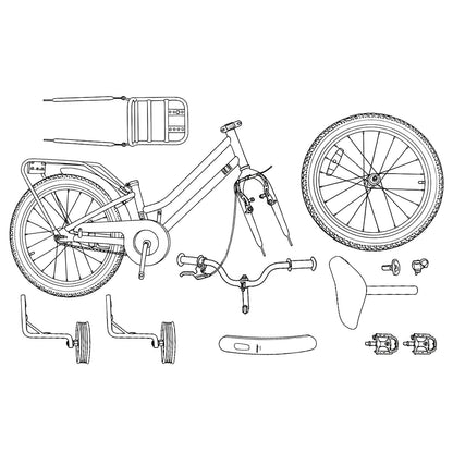 Kids Bike 16 Inches for 4-6 Years Old Dark Grey