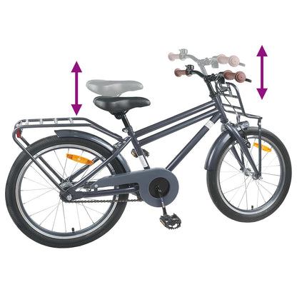Kids Bike 18 Inches for 5-7 Years Old Dark Grey