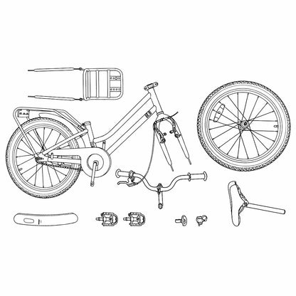 Kids Bike 20 Inches for 6-11 Years Old White