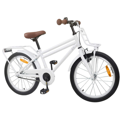 Kids Bike 22 Inches for 7-12 Years Old White