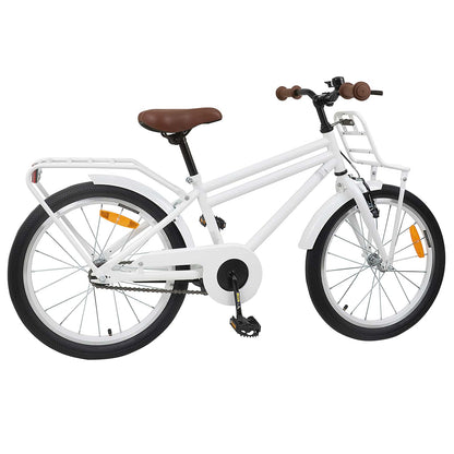 Kids Bike 22 Inches for 7-12 Years Old White