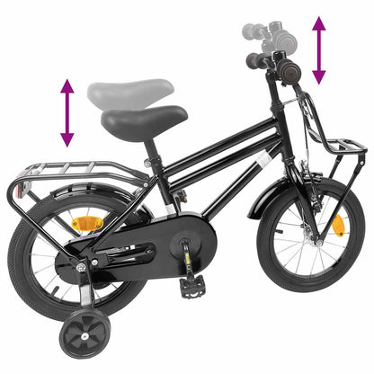 Kids Bike 14 Inches for 3-5 Years Old Black