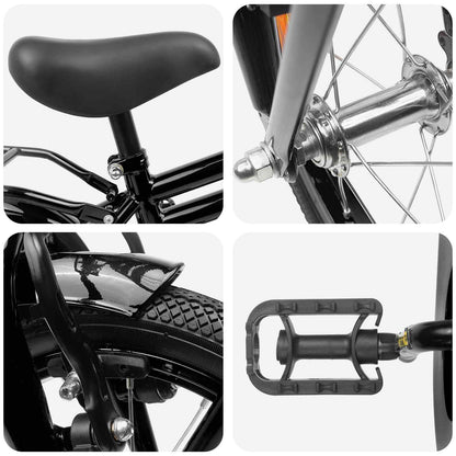 Kids Bike 16 Inches for 4-6 Years Old Black