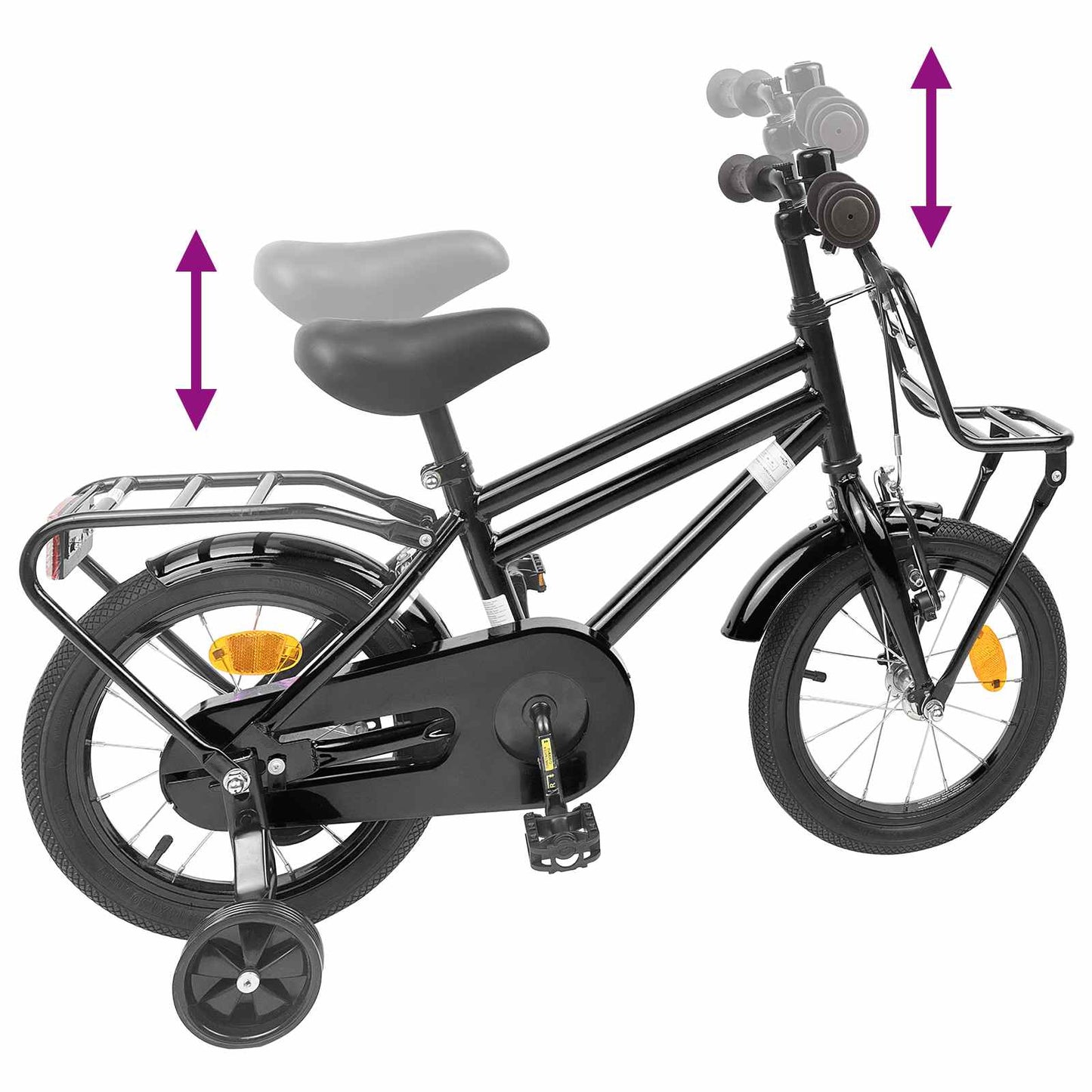 Kids Bike 16 Inches for 4-6 Years Old Black