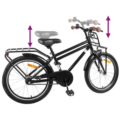 Kids Bike 18 Inches for 5-7 Years Old Black