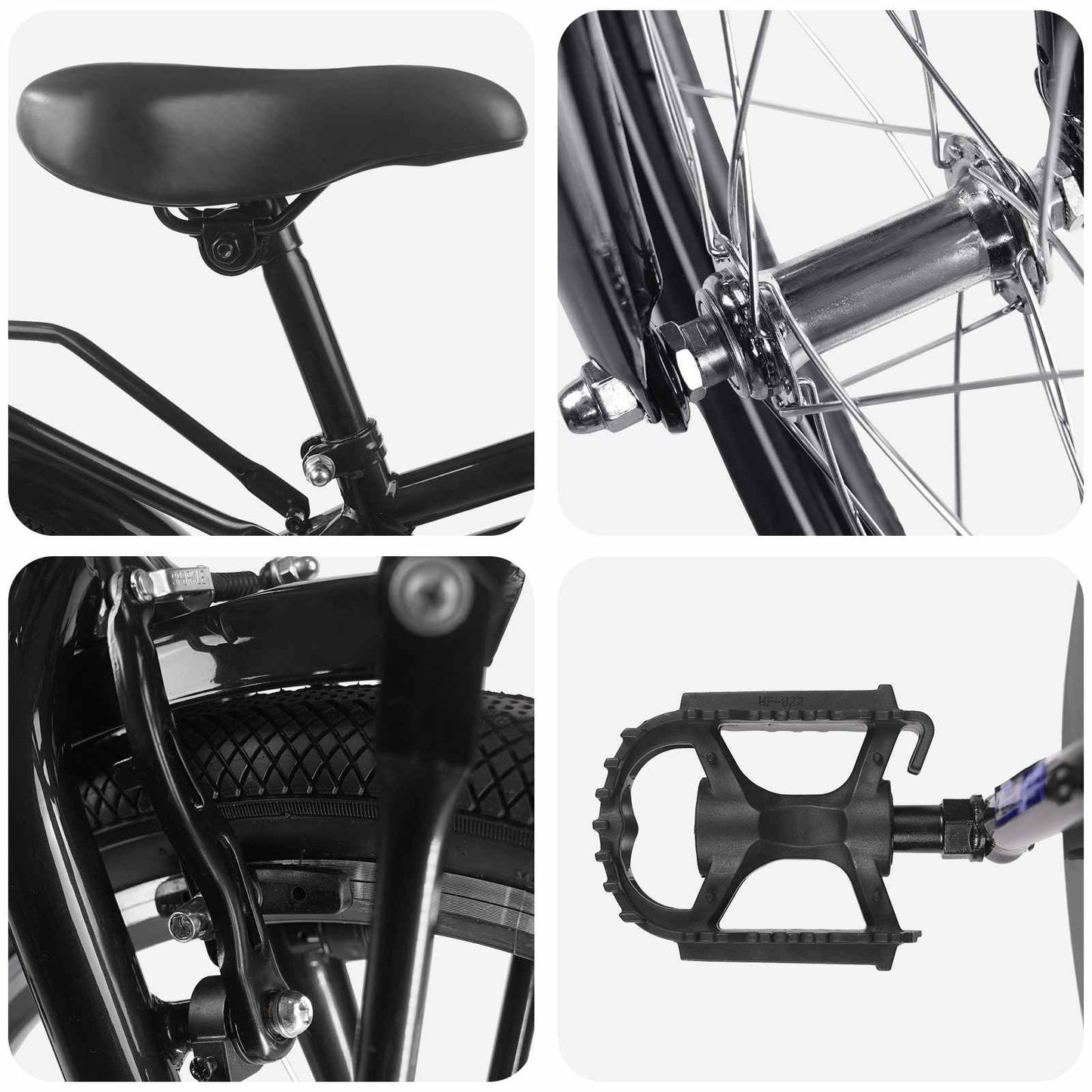 Kids Bike 20 Inches for 6-11 Years Old Black