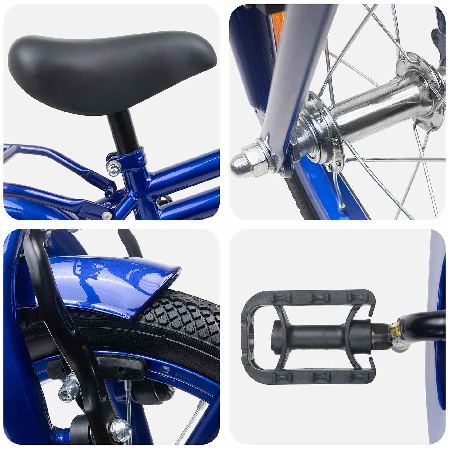 Kids Bike 14 Inches for 3-5 Years Old Dark Blue