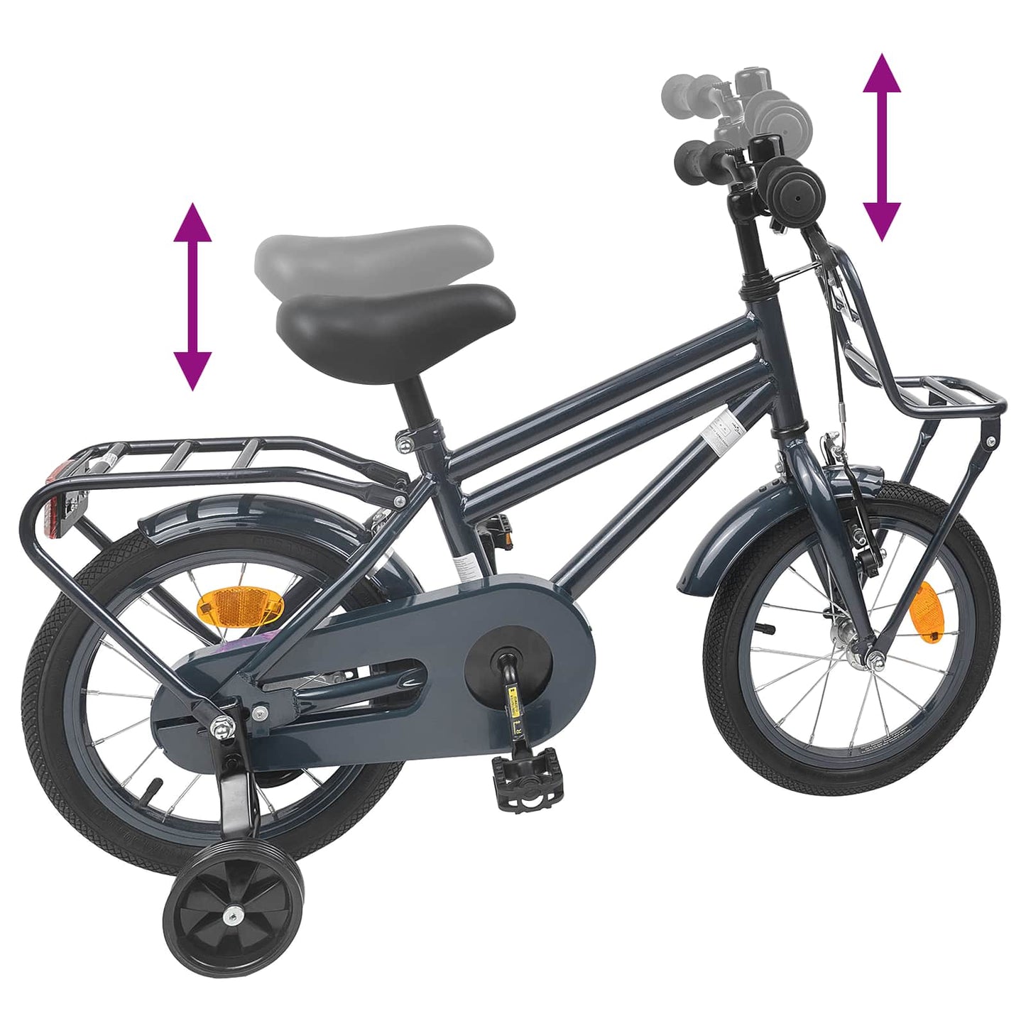 Kids Bike 16 Inches for 4-6 Years Old Dark Grey
