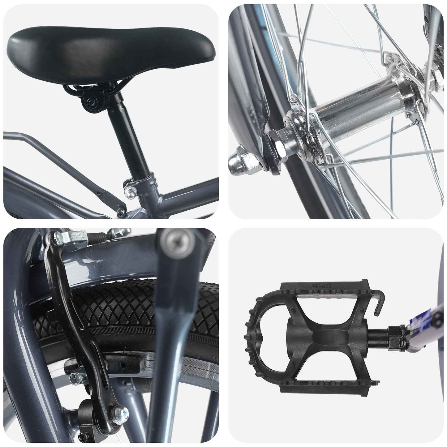 Kids Bike 18 Inches for 5-7 Years Old Dark Grey
