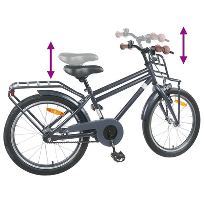 Kids Bike 20 Inches for 6-11 Years Old Dark Grey