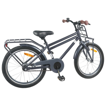 Kids Bike 22 Inches for 7-12 Years Old Dark Grey