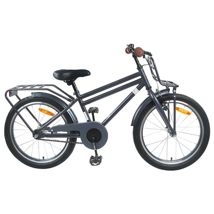 Kids Bike 22 Inches for 7-12 Years Old Dark Grey