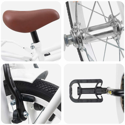 Kids Bike 14 Inches for 3-5 Years Old White