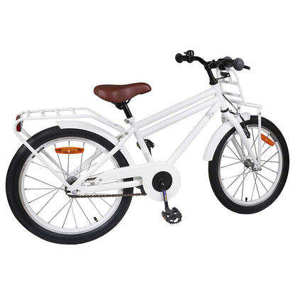 Kids Bike 22 Inches for 7-12 Years Old White