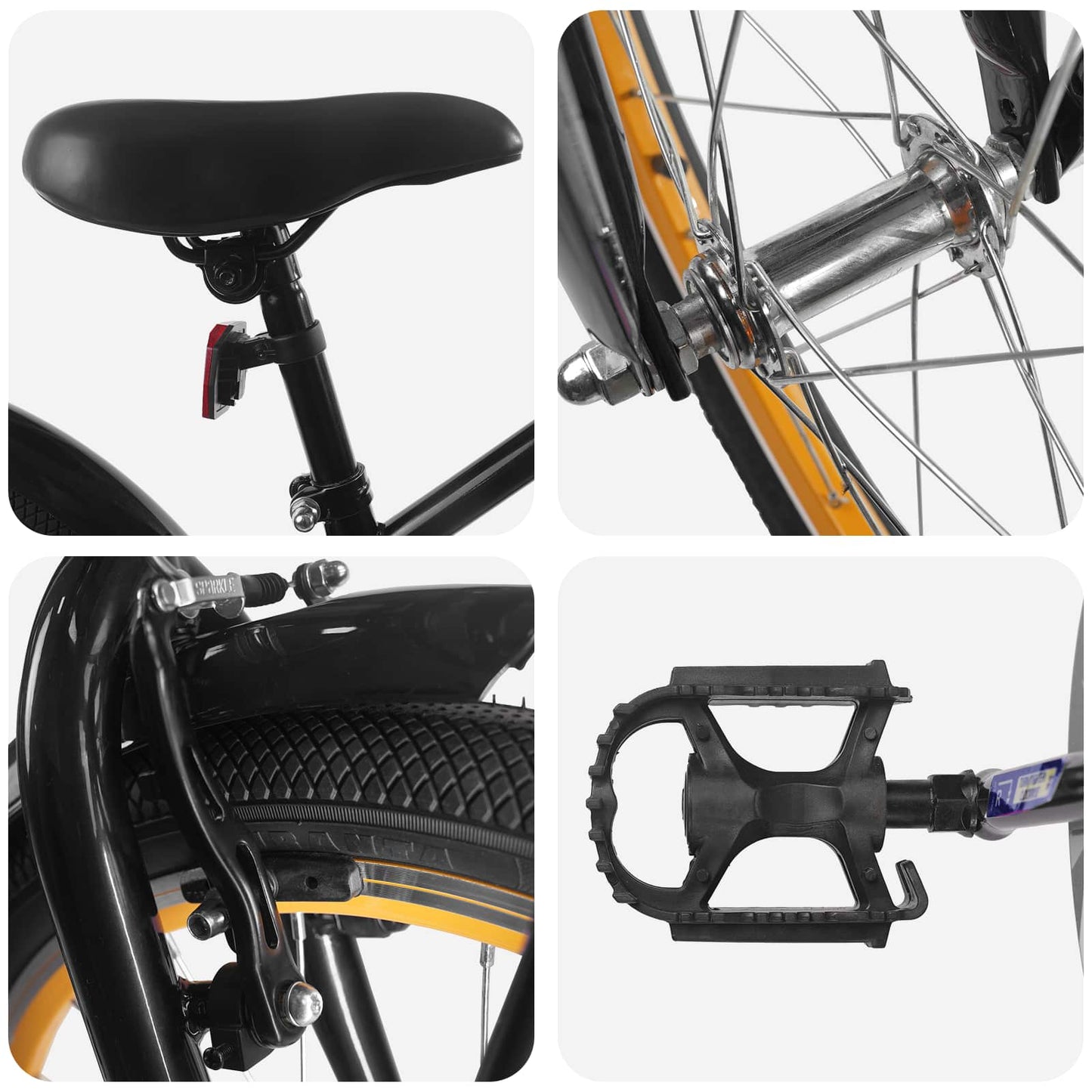 Kids Bike 20 Inches for 6-11 Years Old Black