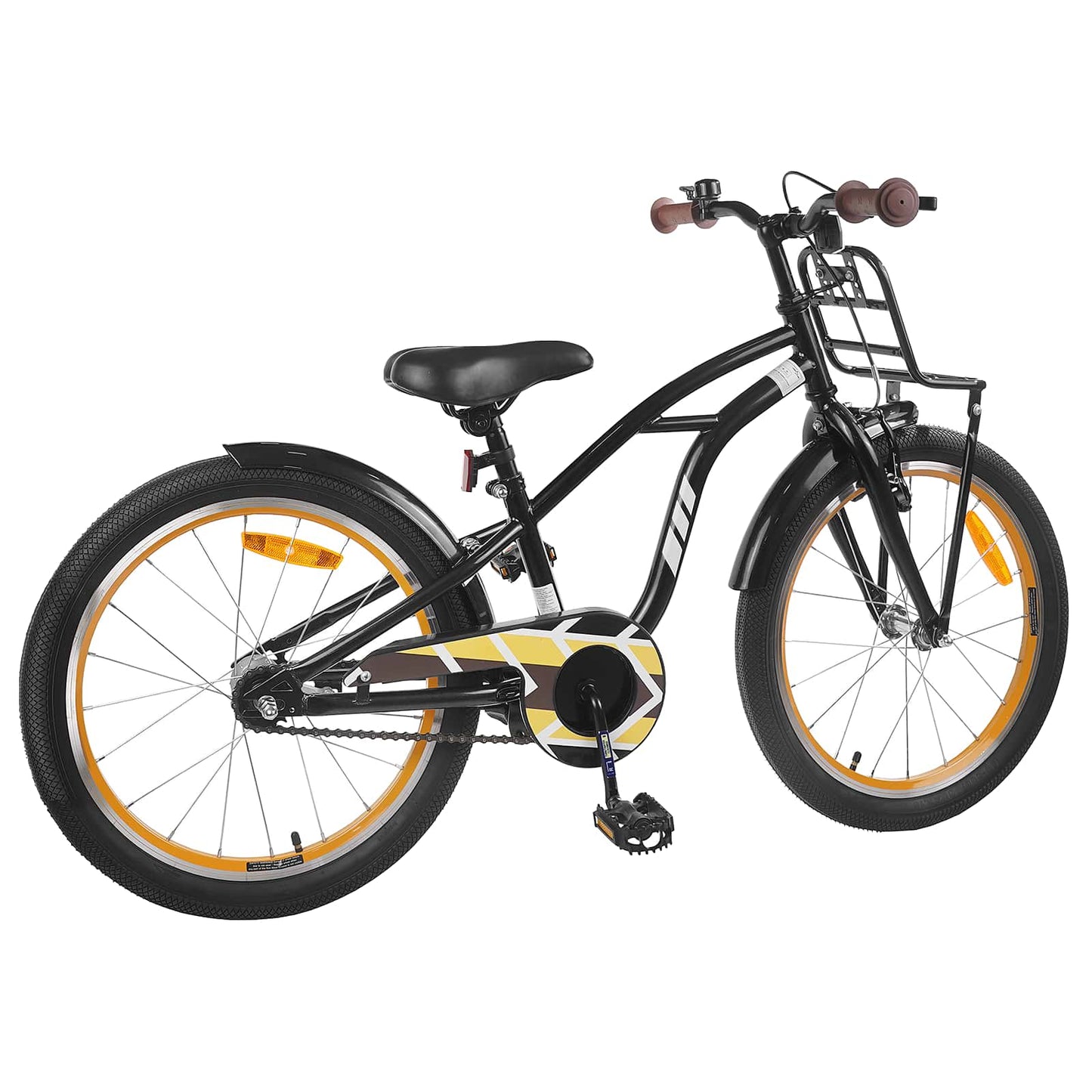Kids Bike 22 Inches for 7-12 Years Old Black