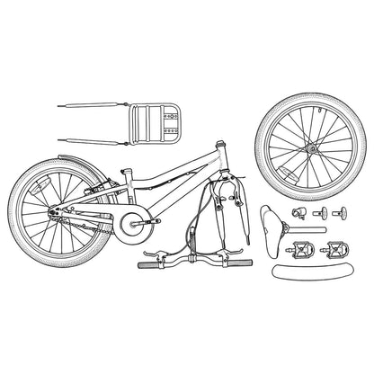 Kids Bike 18 Inches for 5-7 Years Old Dark Grey