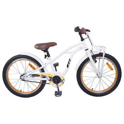 Kids Bike 22 Inches for 7-12 Years Old White