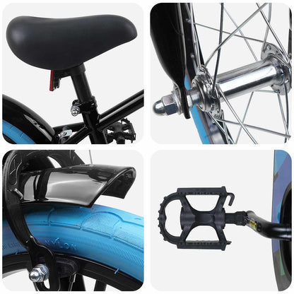 Kids Bike 16'' for 4-6 Years Old Black