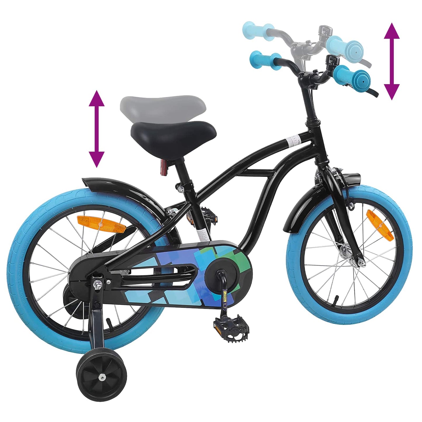 Kids Bike 16'' for 4-6 Years Old Black