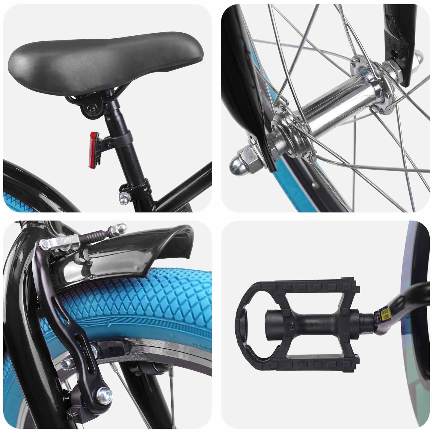 Kids Bike 18 Inches for 5-7 Years Old Black