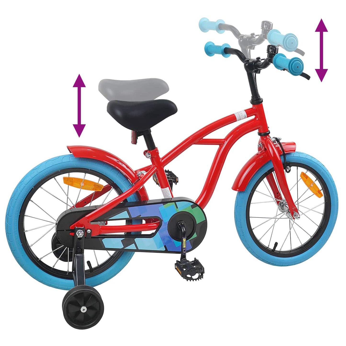 Kids Bike 16'' for 4-6 Years Old Red