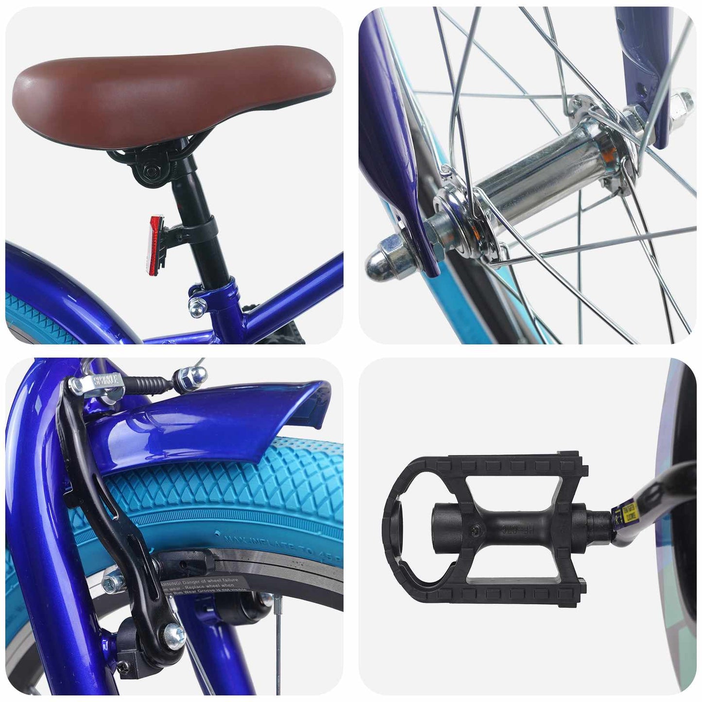 Kids Bike 18 Inches for 5-7 Years Old Dark Blue
