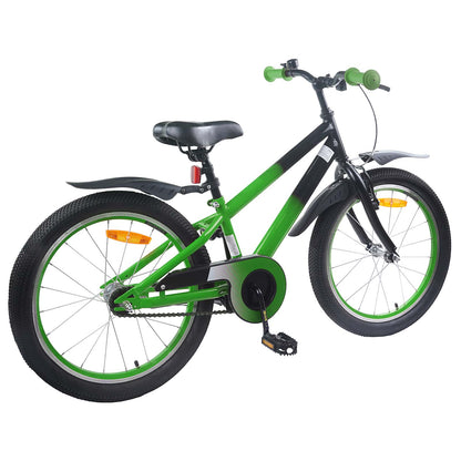 Kids Bike 18 Inches for 5-7 Years Old Green Black