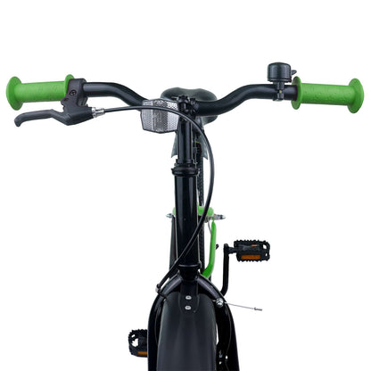 Kids Bike 22 Inches for 7-12 Years Old Green Black