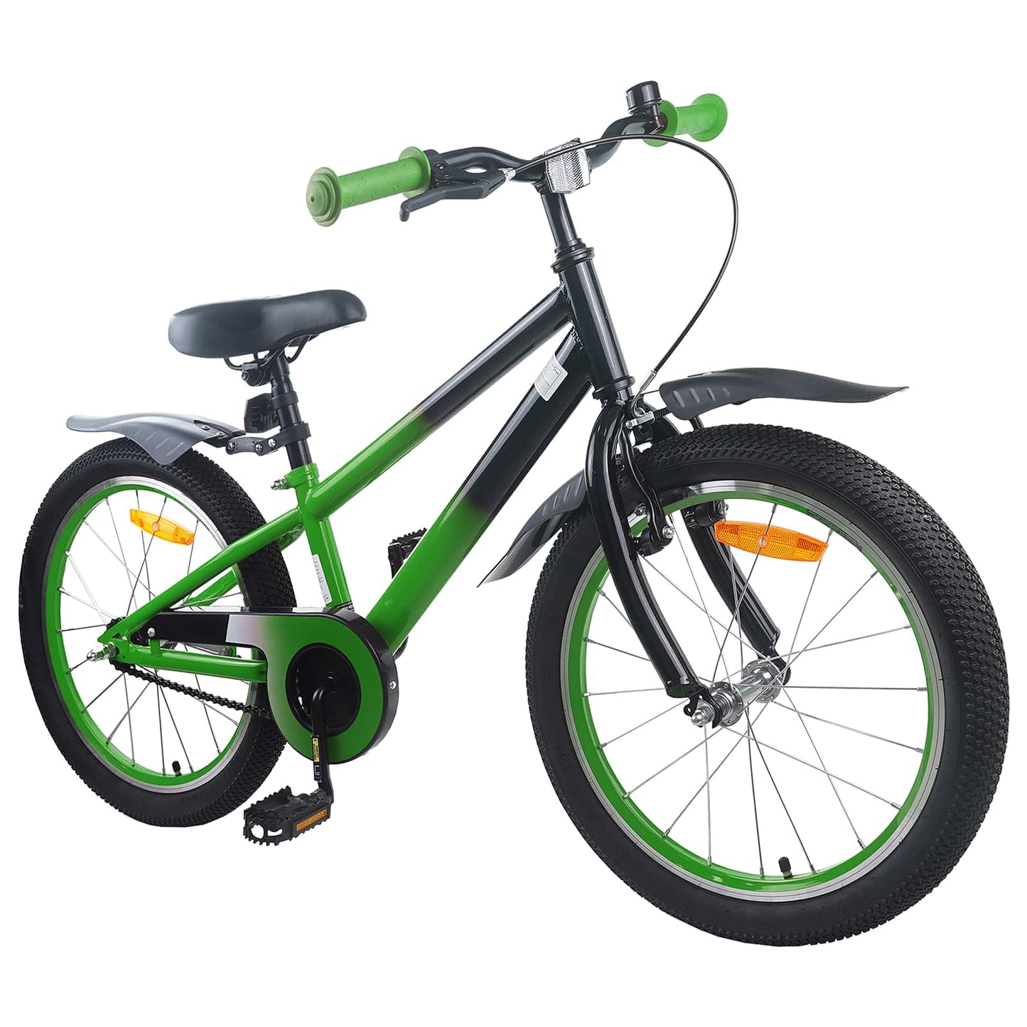 Kids Bike 22 Inches for 7-12 Years Old Green Black