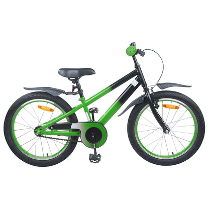 Kids Bike 22 Inches for 7-12 Years Old Green Black