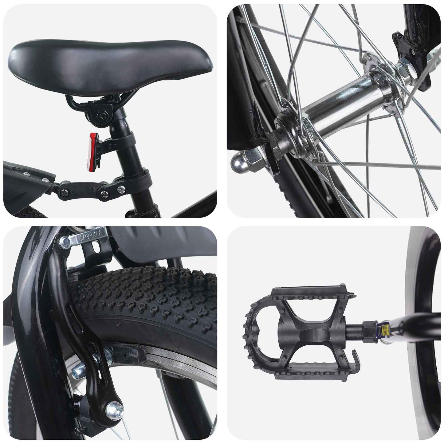 Kids Bike 20 Inches for 6-11 Years Old Black