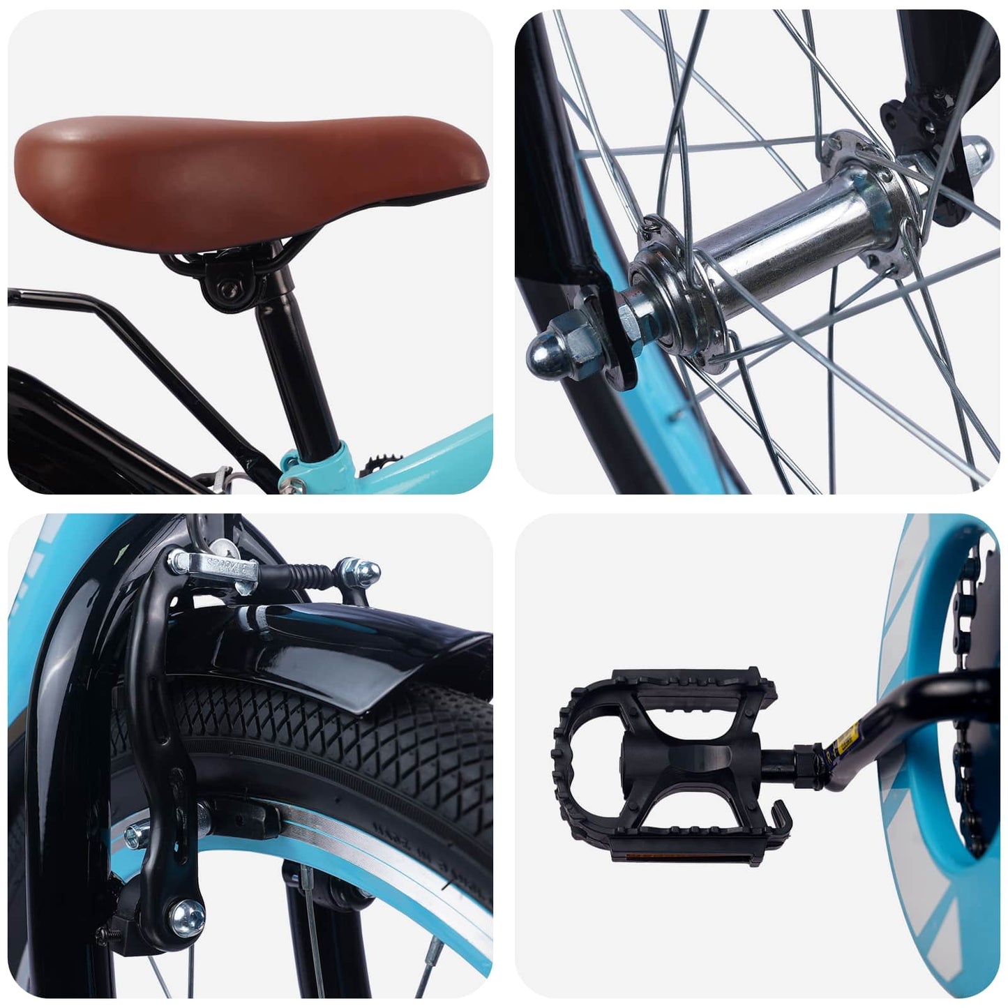 Kids Bike 20 Inches for 6-11 Years Old Light Blue