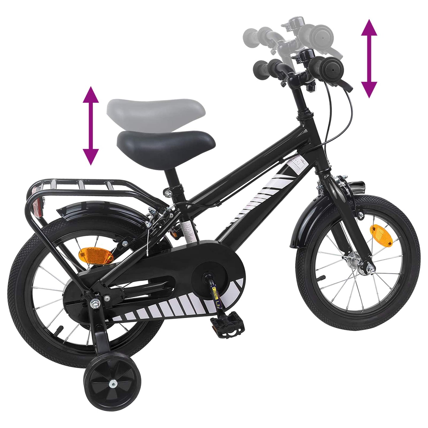 Kids Bike 16 Inches for 4-6 Years Old Black