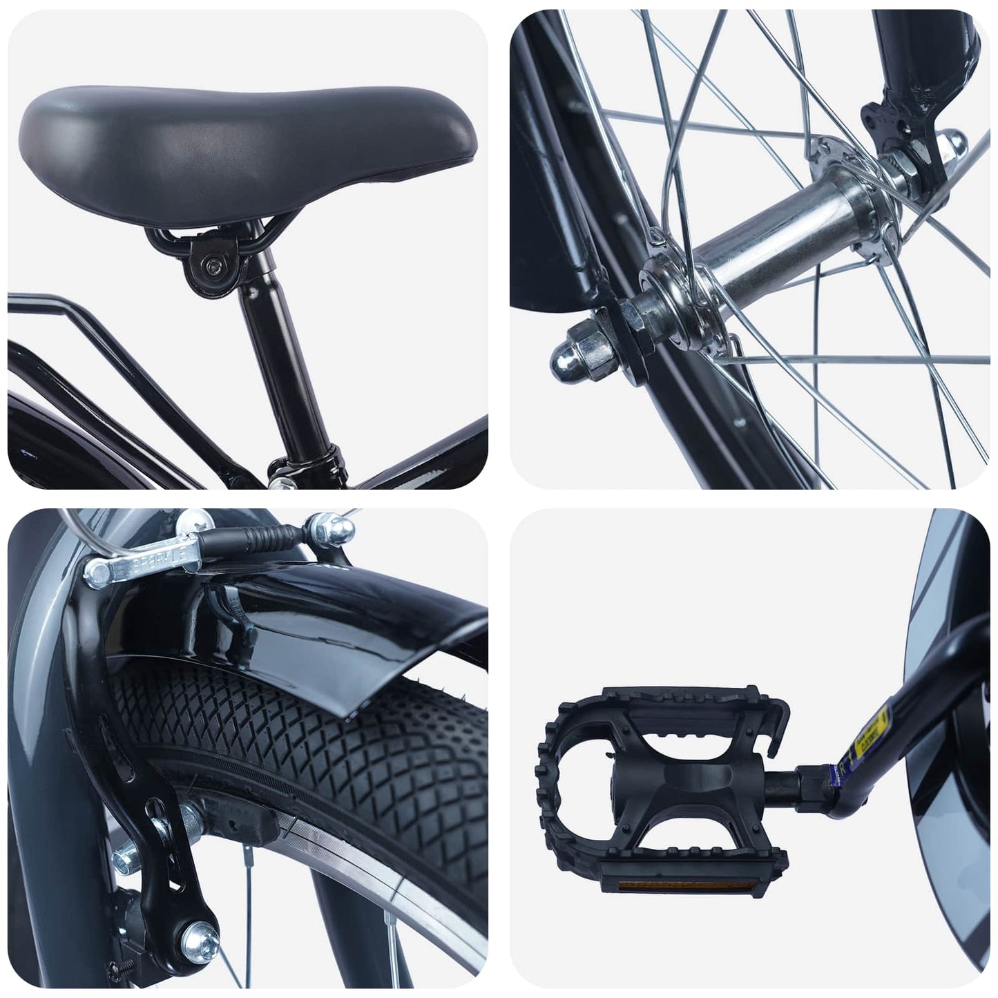 Kids Bike 18'' for 5-7 Years Old Black