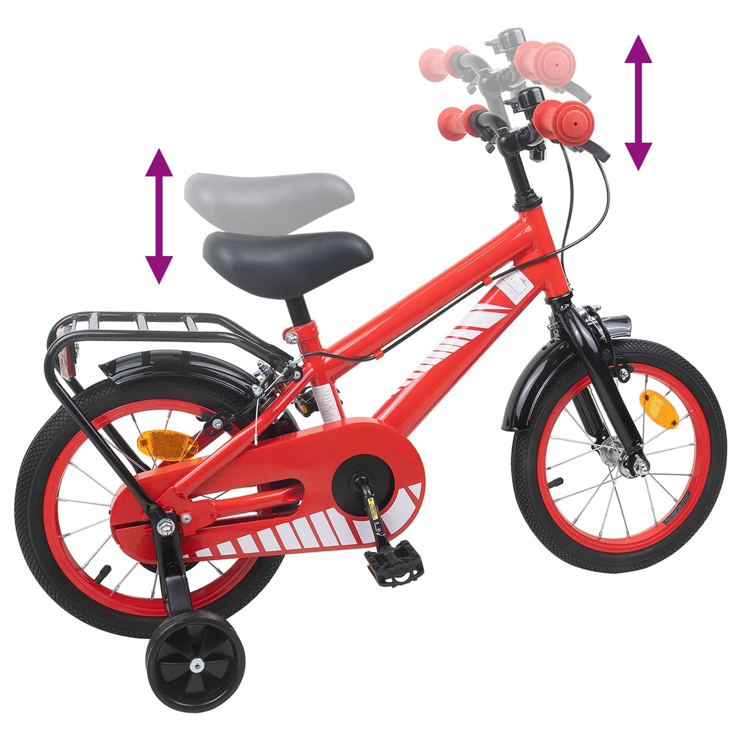 Kids Bike 14 Inches for 3-5 Years Old Red