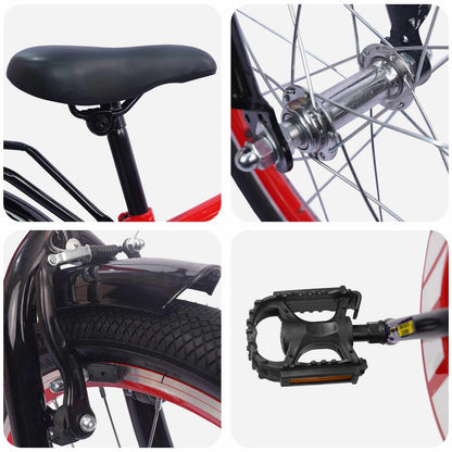 Kids Bike 18 Inches for 5-7 Years Old Red