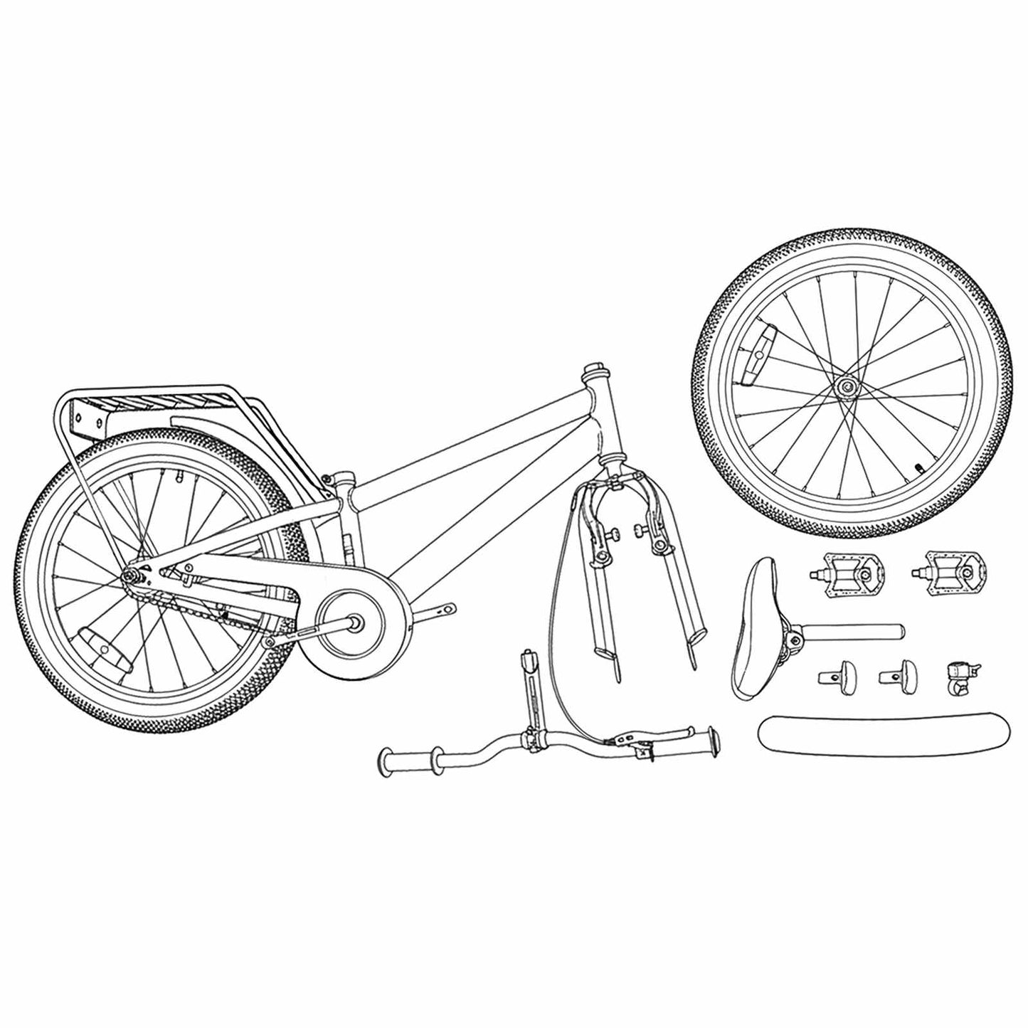 Kids Bike 18 Inches for 5-7 Years Old Red