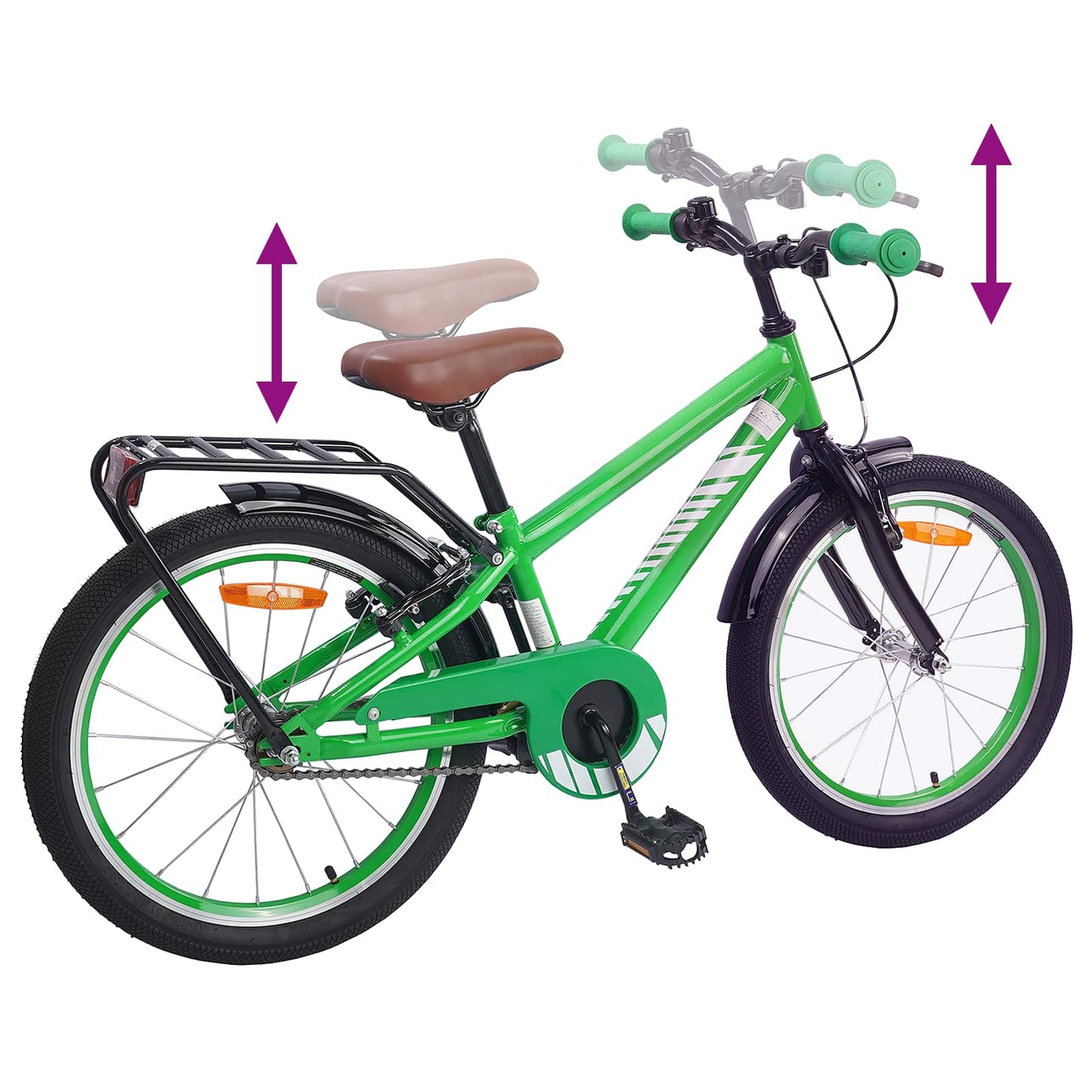 Kids Bike 18 Inches for 5-7 Years Old Green