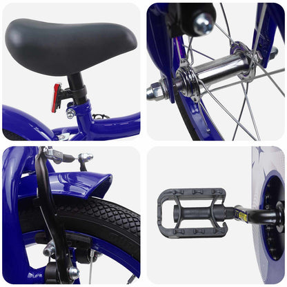 Kids Bike 12 Inches for 2-4 Years Old Dark Blue