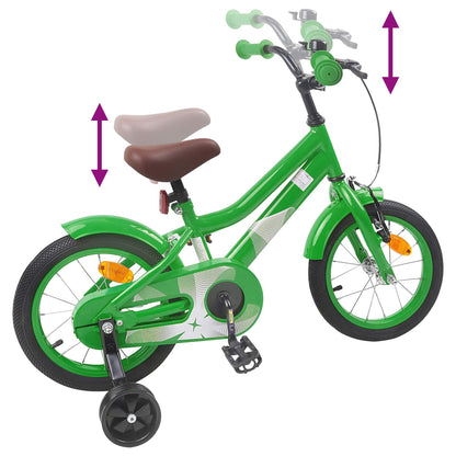 Kids Bike 12 Inches for 2-4 Years Old Green