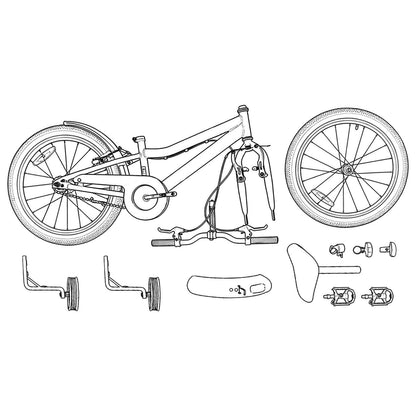 Kids Bike 12 Inches for 2-4 Years Old Green