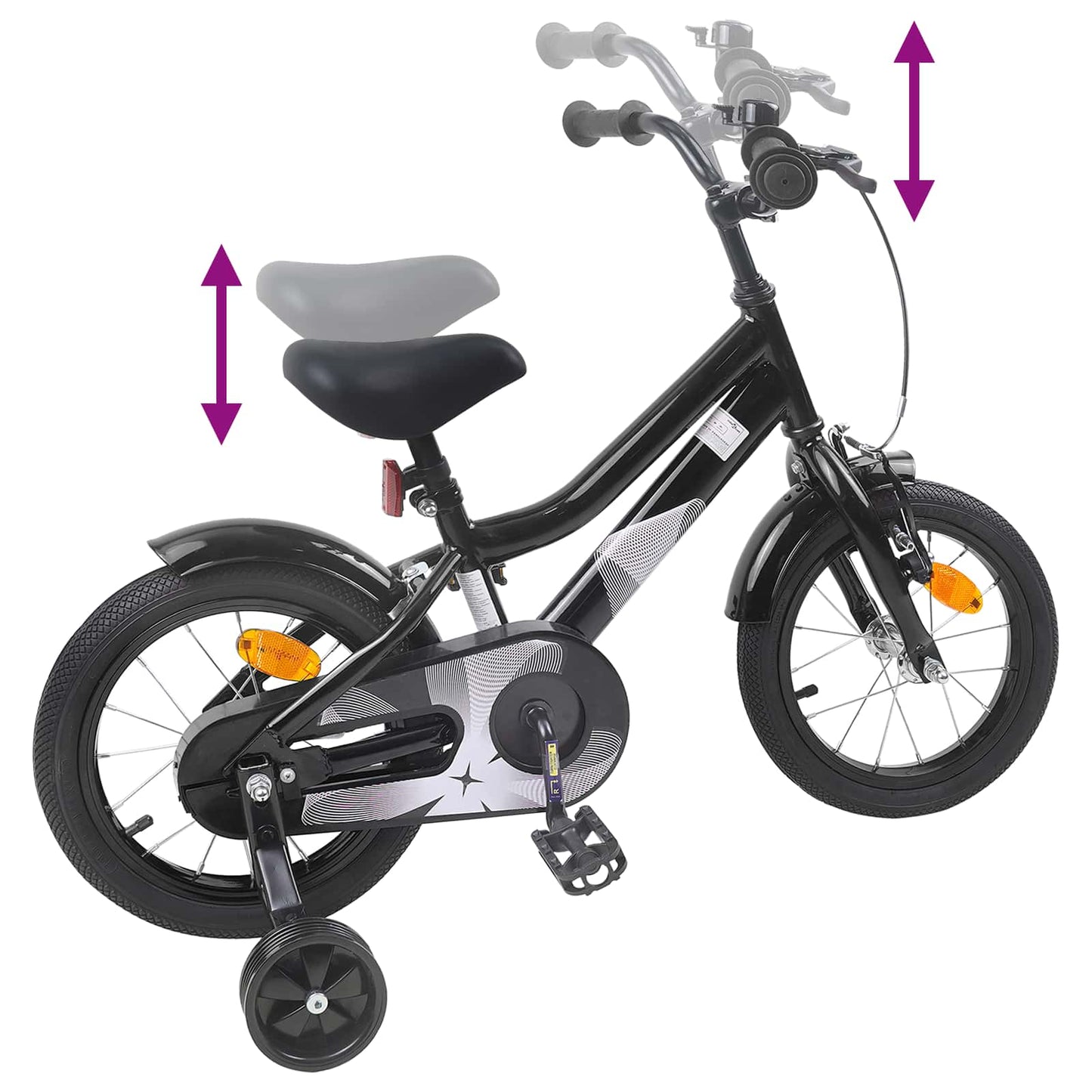 Kids Bike 16 Inches for 4-6 Years Old Black
