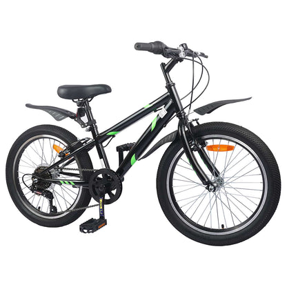 Kids Bike 20'' 6-Speed for 6-11 Years Old Black