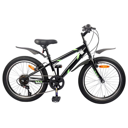 Kids Bike 20'' 6-Speed for 6-11 Years Old Black