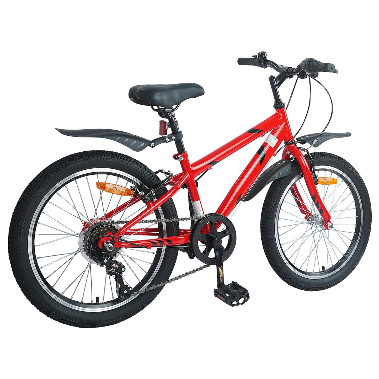 Kids Bike 20'' 6-Speed for 6-11 Years Old Red