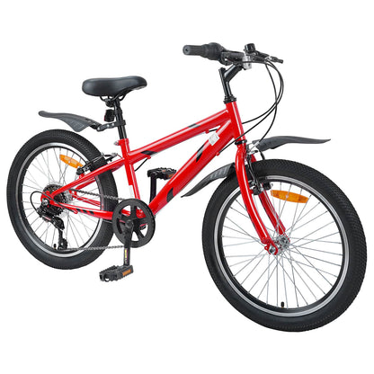 Kids Bike 24'' 6-Speed for 8-12 Years Old Red