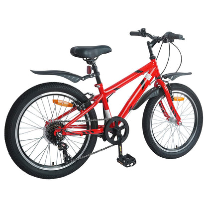 Kids Bike 24'' 6-Speed for 8-12 Years Old Red